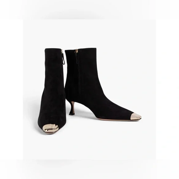 ALEXANDRE BIRMAN Olivia 60 embellished suede ankle boots. SZ 38.5. NIB - Picture 1 of 10